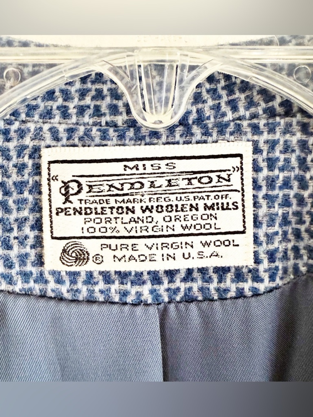 PENDLETON Vintage Miss Pendleton 70’s/80’s Virgin Wool Blazer and Skirt Suit Set - Picture 3 of 16